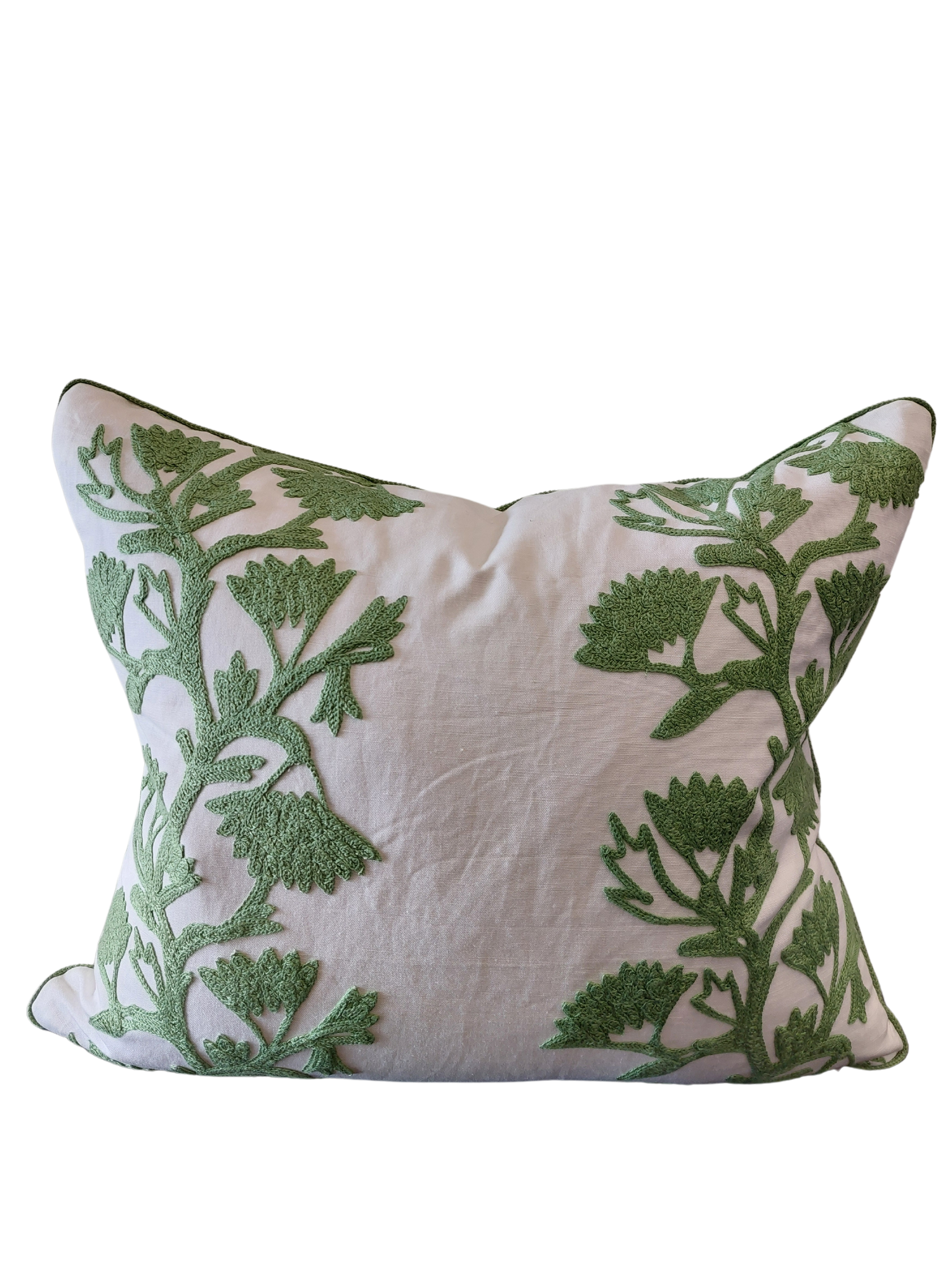 Magnolia Green Flora Cushion 60cm x 50cm