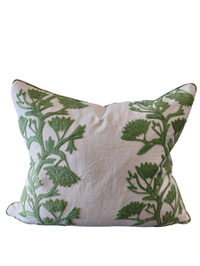 Magnolia Green Flora Cushion 60cm x 50cm