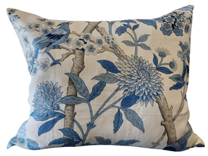 Magnolia Songbird Blue Cushion 60x50cm