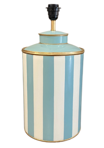 Aqua Stripe Lamp Base