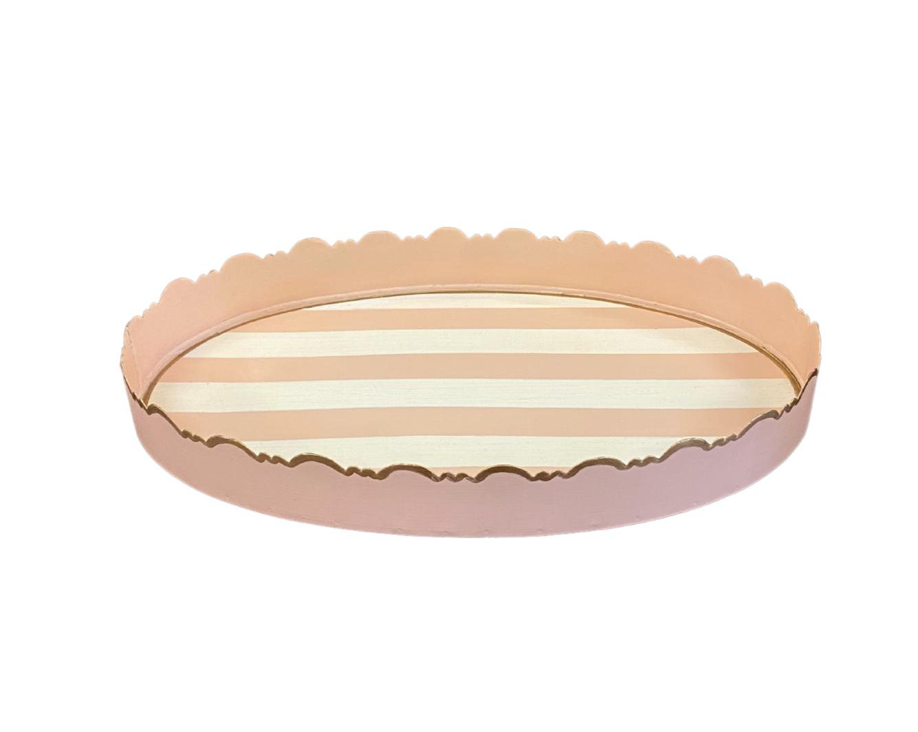 Blush Stripe Tray, Small