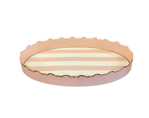 Blush Stripe Tray, Small