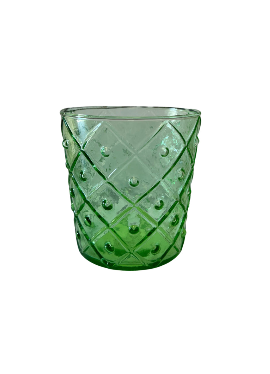 Magnolia Green Criss Cross Glass