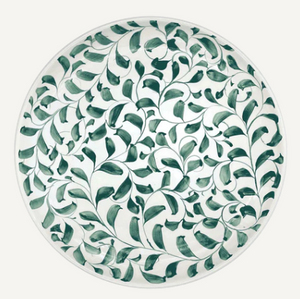 Green Scroll Charger Plate