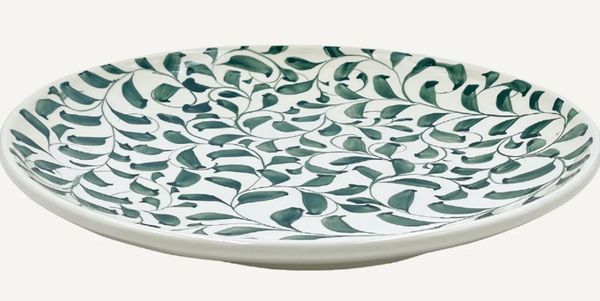 Green Scroll Charger Plate