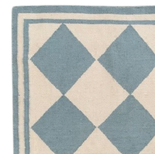 Chequerboard Rug - Blue