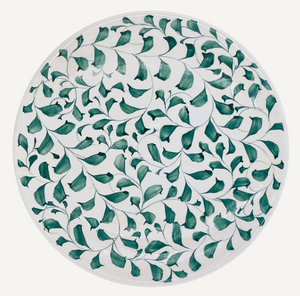 Green Scroll Dinner Plate