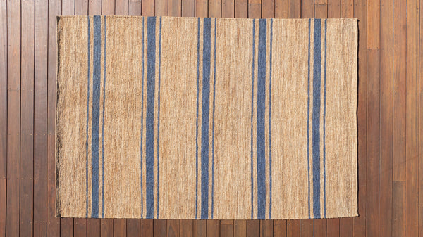 Striped Jute Rug - Navy