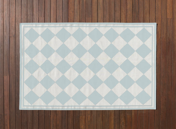 Chequerboard Rug - Blue