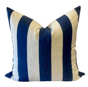 Magnolia Essential Navy/White Stripe Cushion 60x60cm