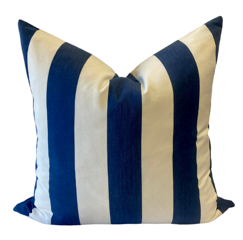 Magnolia Essential Navy/White Stripe Cushion 60x60cm