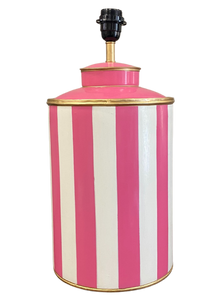 Pink Stripe Lamp Base