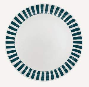 Green Stripes Charger Plate