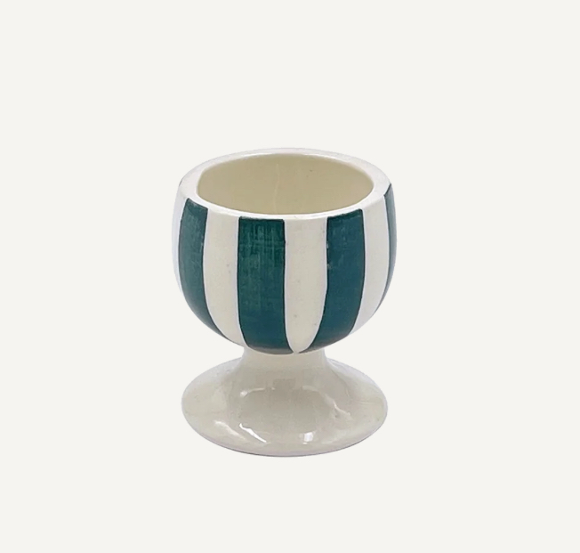 Green Stripes Egg Cup