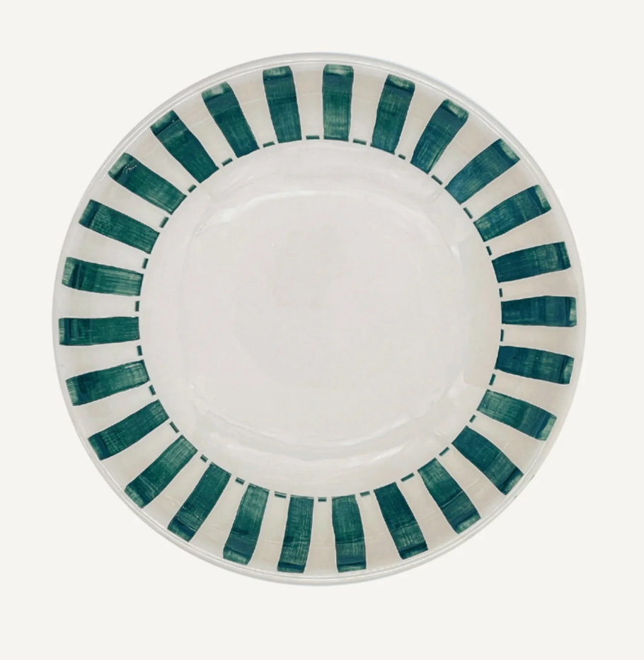 Green Stripes Pasta Bowl