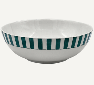 Green Stripes Salad Bowl