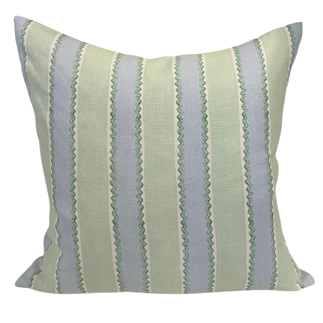 Magnolia Green Blue Squiggle Cushion 60x60cm