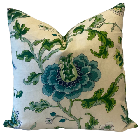 Magnolia Green Floral Cushion 60x60cm