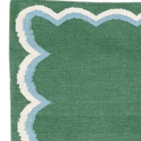 Scallop Rug - Green