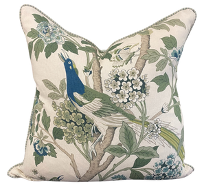 Magnolia Green Songbird Cushion 60x60cm