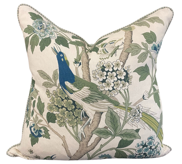 Magnolia Green Songbird Cushion 60x60cm