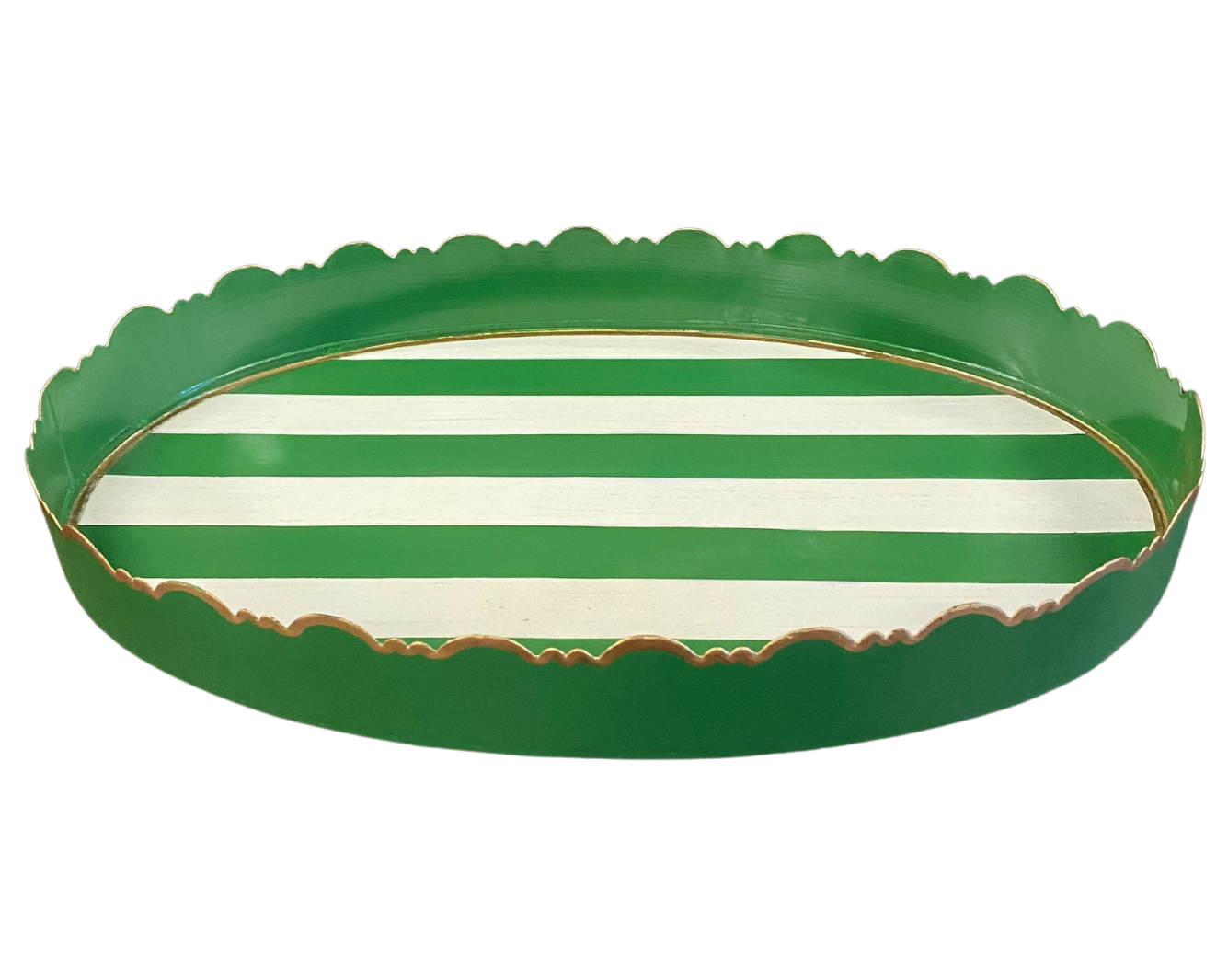 Green Stripe Tray, Large