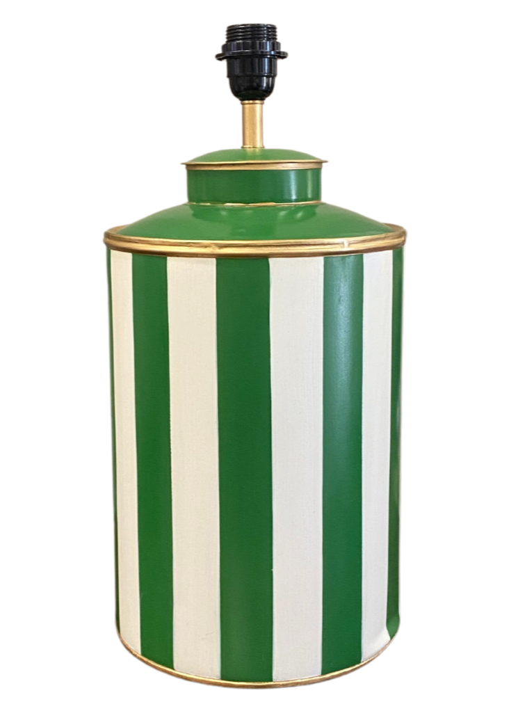 Green Stripe Lamp Base