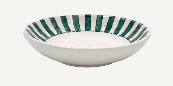 Green Stripes Pasta Bowl