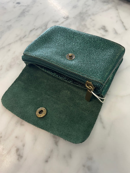 Coin Purse Metallic Green