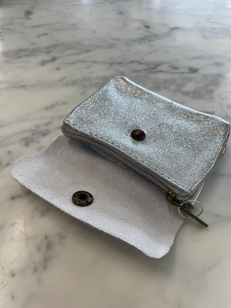 Coin Purse Metallic Silver