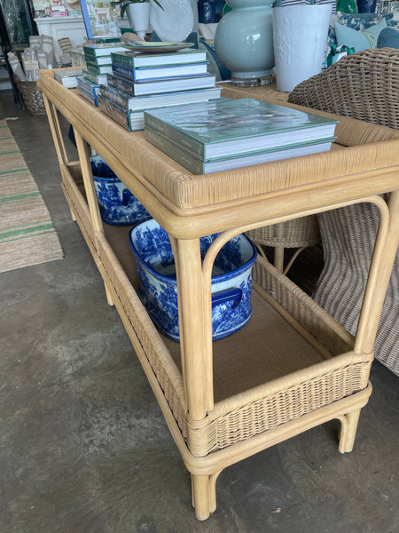 'Goldie' Rattan Console table