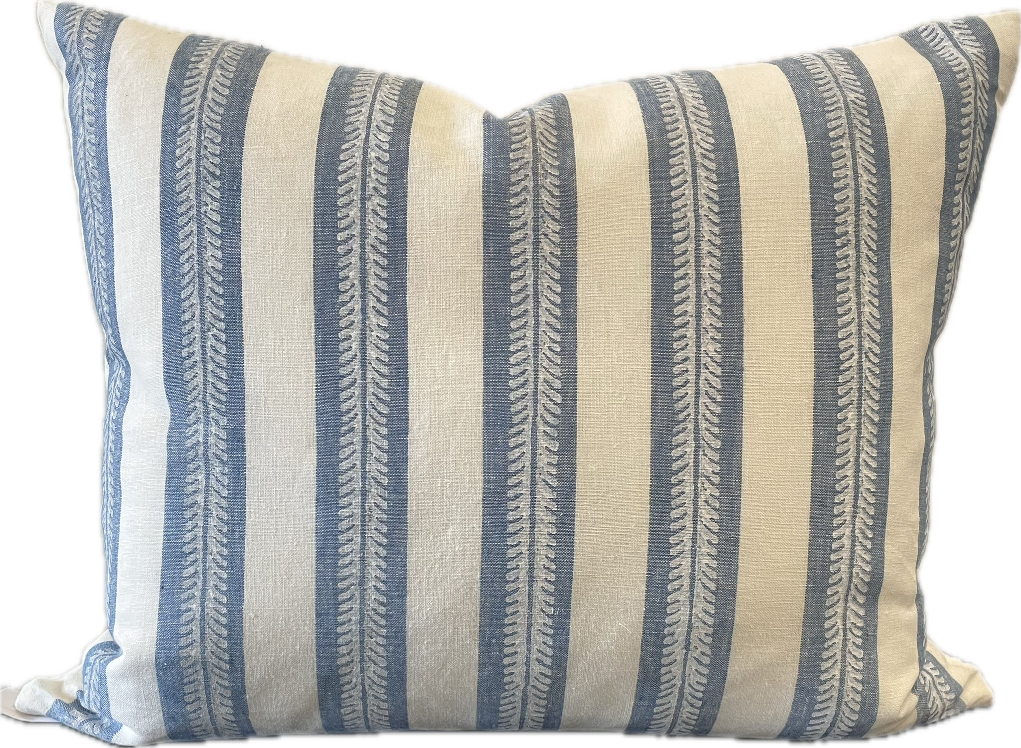 Magnolia Blue Fern Stripe Cushion 50x60cm