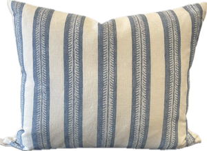 Magnolia Blue Fern Stripe Cushion 50x60cm