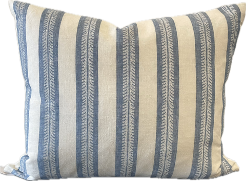 Magnolia Blue Fern Stripe Cushion 50x60cm