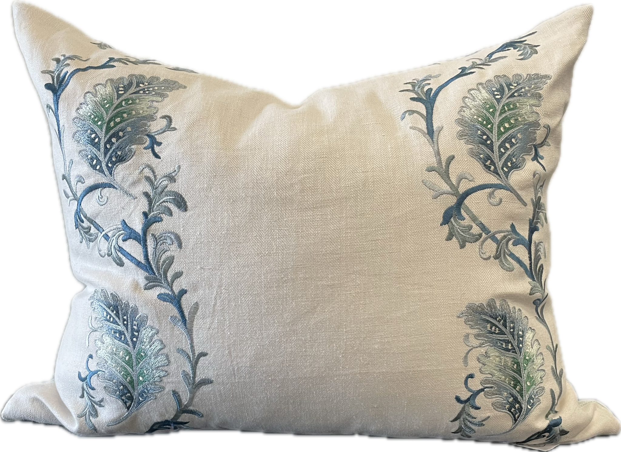 Magnolia Embroidered Stripe Cushion 50x60cm