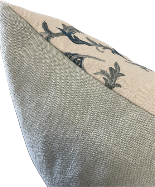 Magnolia Embroidered Stripe Cushion 50x60cm