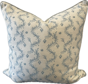 Magnolia Blue Blossom Leaf Cushion 60x60cm