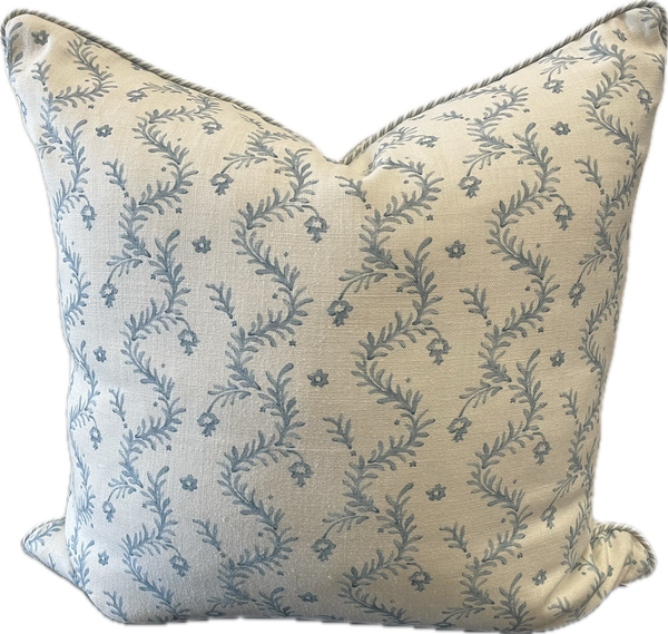 Magnolia Blue Blossom Leaf Cushion 60x60cm