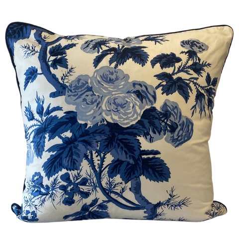 Magnolia Lapis Floral Cushion 55x55cm