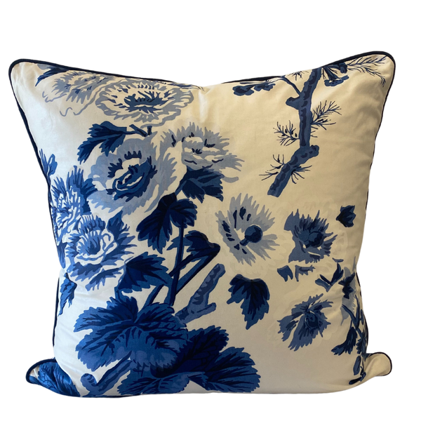 Magnolia Lapis Floral Cushion 55x55cm