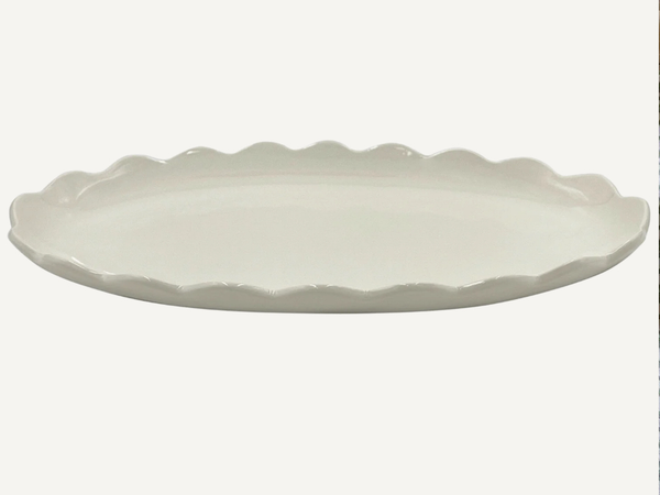 Large Scalloped Oval Platter