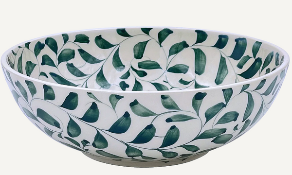 Green Scroll Large Bowl