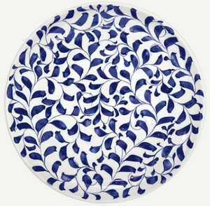 Navy Blue Scroll Charger Plate