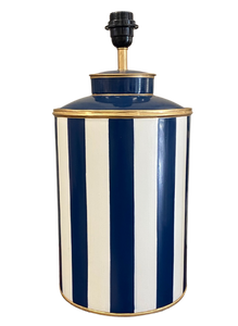 Navy Stripe Lamp Base