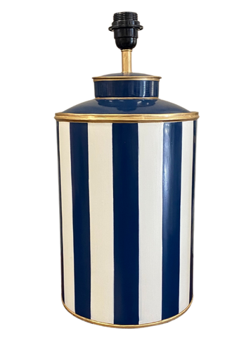 Navy Stripe Lamp Base