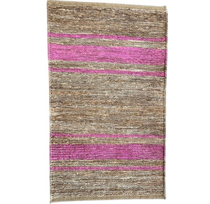 Striped Jute Mat - Pink