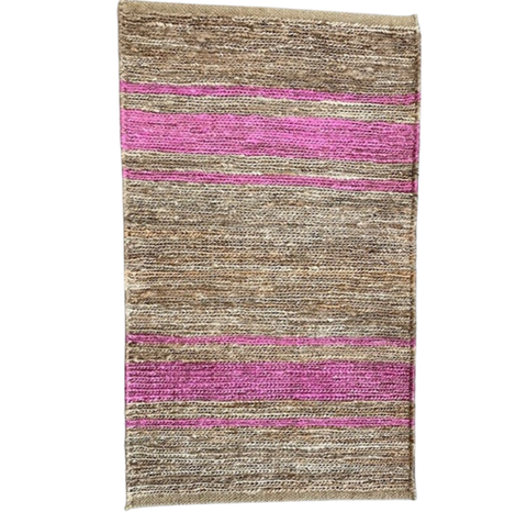 Striped Jute Mat - Pink