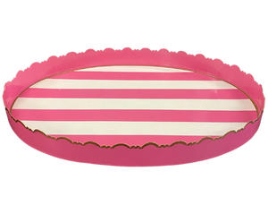 Pink Stripe Tray, Large