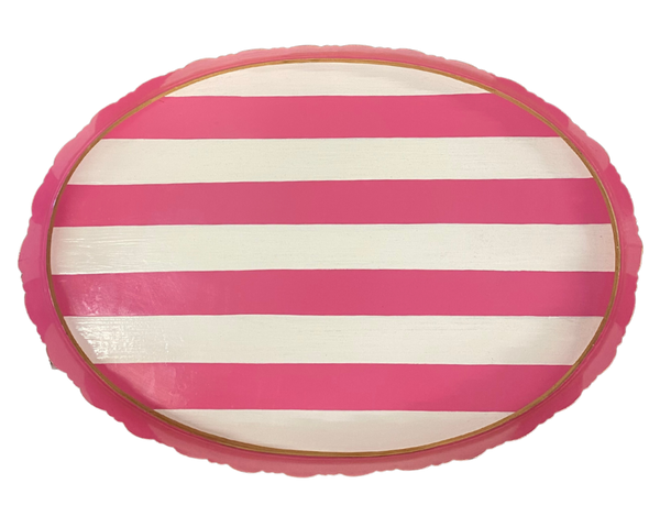 Pink Stripe Tray, Large