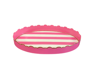 Pink Stripe Tray, Small